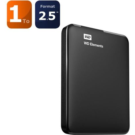 Disco Duro Portátil 1TB WESTERN DIGITAL WD WDBUZG0010BBK-WESN (1/5)