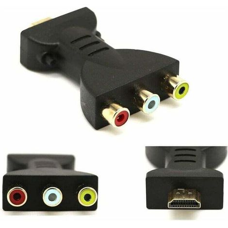 Adaptateur Hdmi Mâle Vers 3 Rca Femelle Composite Av Audio Vidéo Convertisseur Tv (1/4)
