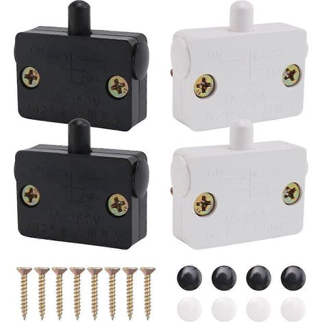 Lot de 4 Cabinet Door interrupteur lampe Open sur Close Door pour 12V 24V 110V (1/5)