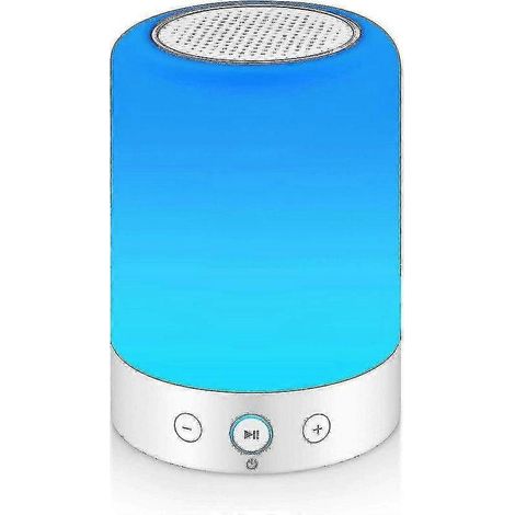 Lampe de chevet avec haut-parleur Bluetooth, veilleuse LED multicolore (1/4)