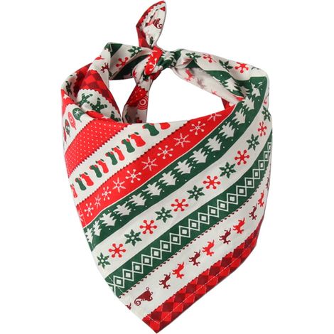 Bandana Pour Chien - Serviette Antisalive En Tissu Doux - Pour Intérieur Et Extérieur - Idéal Pour Fêtes De Noël Et Occasions Spéciales - 1 Pièce
