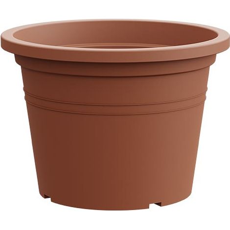 TeraPlast – Pot rond BASIC – Clay marron, plastique, Ø 50 cm, 2,0 kg