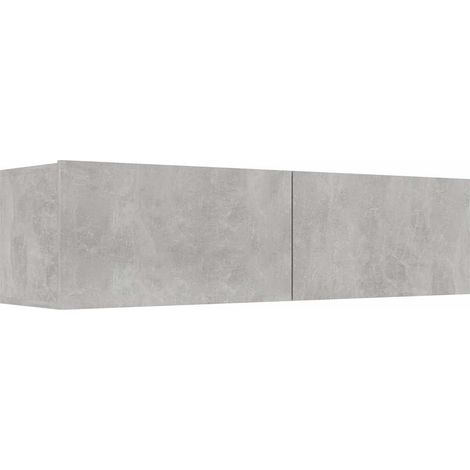 vidaXL Mueble para TV madera contrachapada gris hormigón 120x30x30 cm (1/2)