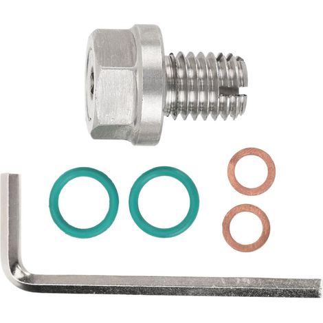 Aramox Kit de Réparation de Bouchon de Vidange D'huile Piggyback, Joint Torique en Caoutchouc pour Bouchon de Vidange de Carter D'huile en Acier Inoxydable pour Réparer (M12.1-1.75x15 mm) (1/5)
