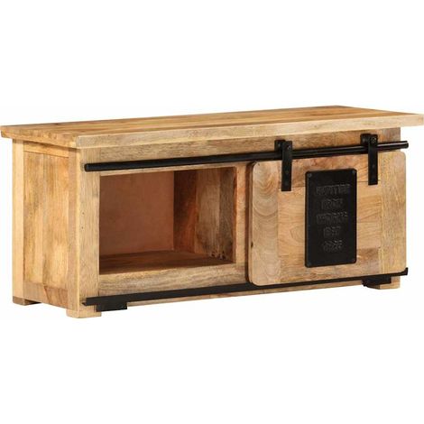 Meuble TV-Banc TV-Meuble Télé 90x35x40 cm Bois massif de manguier 988115 (1/5)