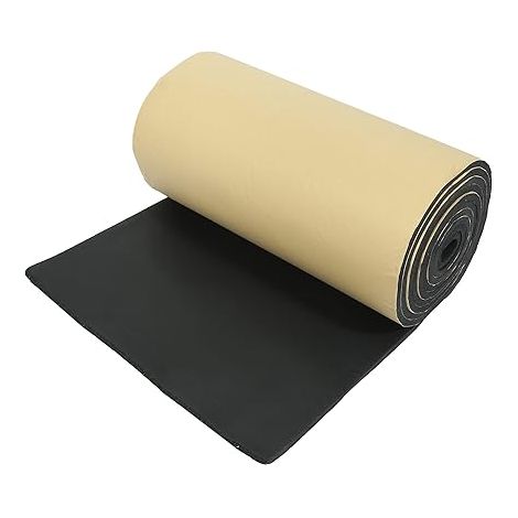 Isolant Phonique Thermique Voiture Noir 10mm Matériau Mélanges Coton Dimensions 150x50cm Utilisation Plafond Porte Sol Hayon Pare-Feu Passage Roue Coffre (1/5)