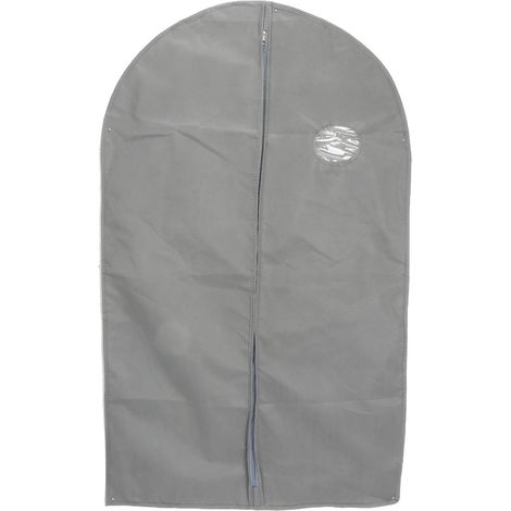 Housse De Vêtement En Tissu Non Tissé - Protection Anti-Poussière Pour Armoire - Fenêtre Transparente Et Fermeture Éclair - Gris Grande Taille (1/5)