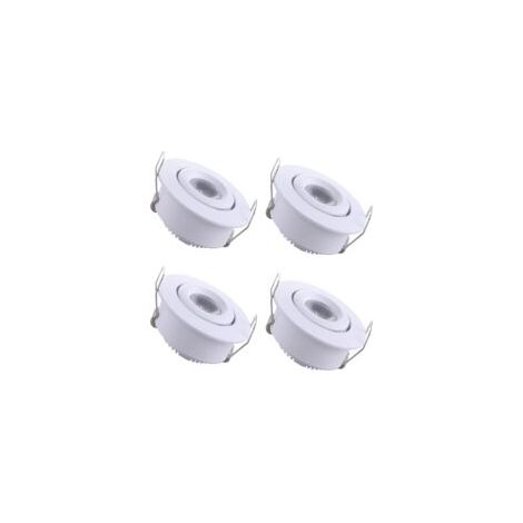 4 Mini Spot Encastrable LED Plafond Spot encastré Lampe 1W Blanc Chaud 3000K pour Vitrine,Plafond,Cuisine,Placard,DIY éclairage etc