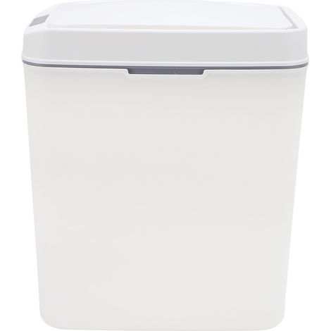 Poubelle intelligente de 15 L avec capteur, résistante à l'eau et sans contact, avec couvercle, idéale pour la salle de bain, le salon, la chambre et la cuisine. (1/5)