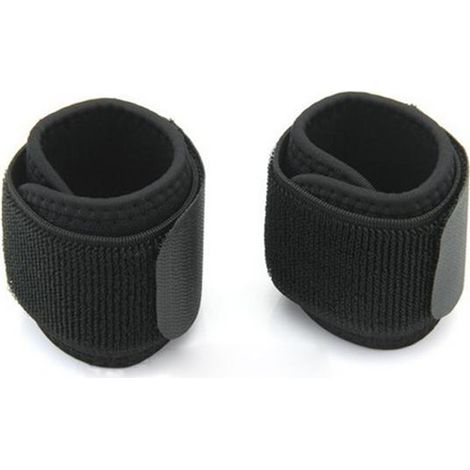 Lot de 1 paire de bandages de poignet élastiques pour hommes femmes, musculation tennis fitness noir (1/3)