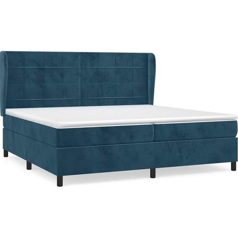 Maison Exclusive - Cama box spring con colchón terciopelo azul os (1/5)