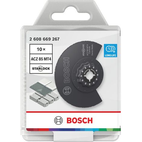 Bosch Segmentsägeblatt ACZ 85 MT4 Mineralische Werkstoffe, Starlock, 85 mm, 10-tlg.