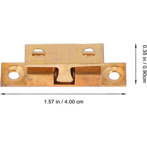 Verrou de meuble à double bille en cuivre, 4 x 0,9 cm, lot de 10