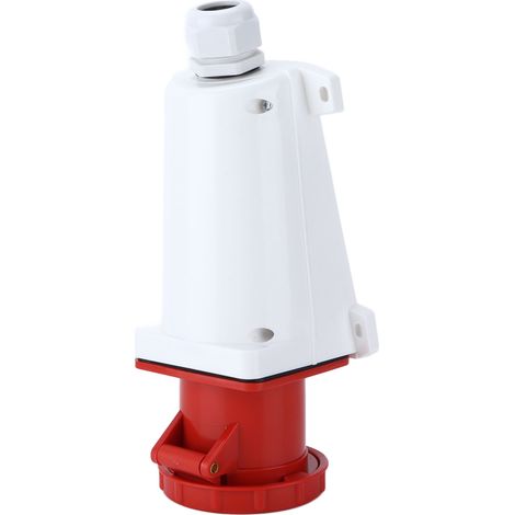 Prise industrielle 5 broches triphasée 380-415V 63A 3P+N+E IP67 avec connecteur, corps PA66, kit 2 pièces (1/5)