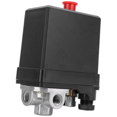 [JAMAIS UTILISÉ]Vanne de commande de pressostat de Type vertical 380V 3 phases 4 trous G1/4 "pour compresseur d'air (1/4)
