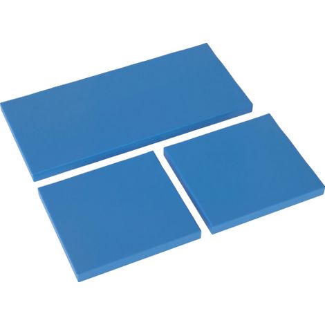 Outdoor Seat Cushion Pads for Rattan Furniture, 3 PCs Garden Furniture Cushions, Sky Blue