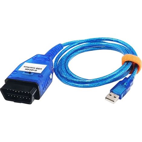 Interface de diagnostic, puce FTDI, compatibilité Windows, Bleu (1/2)