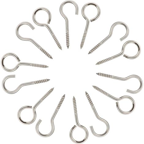 12 crochets plafond - inox - pour suspension et rangement (1/5)