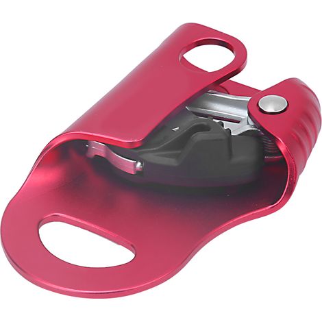 Dispositif de Prise Anti-dérapant pour Corde d'Escalade en Aluminium 7075, Ascendeur Extérieur (Rouge) (1/5)