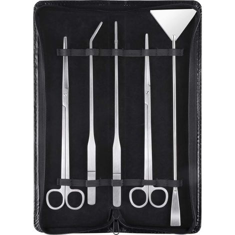 5-teiliges Aquarium- und Terrarium-Set, Aquascaping-Set aus Edelstahl, Aquariumbehälter, Wasserpflanzen-Clip (1/5)