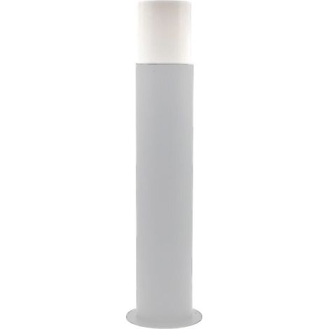 TRADE SHOP - Lampione Da Giardino Moderno 44cm Lampada Da Terra Vialetti E27 Esterno Ip44 529pa-b440 - Bianco