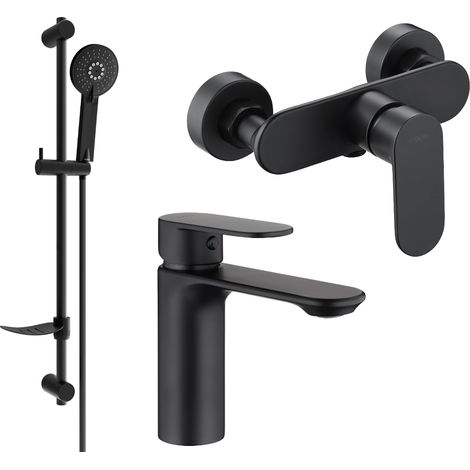 Mexen Milo DF40 Brausegarnitur, Schwarz - 71304DF40-70 (1/4)