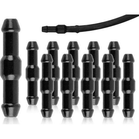 10 pieces of automotive hose connectors, windshield washer hose, universal windshield washer hose, splash guard water hose adapter, insulating hose, suction hose (black) (1/5)