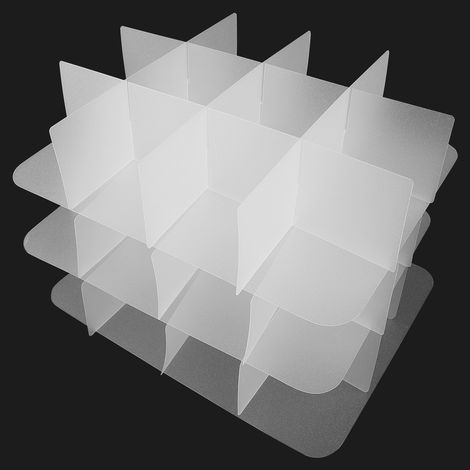 Sac de rangement transparent pour décorations de Noël - Boîte de rangement pliable et vide, pratique pour guirlandes lumineuses et décorations de Noël (1/5)