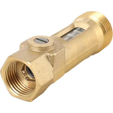 Caudalímetro, construcción en latón, caudal de 2 a 8 l/min, dimensiones DN 20 (3/4"), presión máxima de 10 bar, temperatura de funcionamiento de -20 °C a +110 °C. (1/5)