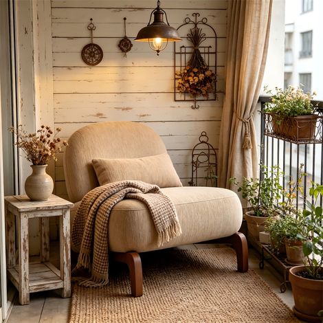 Fauteuil Crapaud avec Pieds en Bois Massif - 86.90x72.10x69.90cm - Fauteuil d'Appoint Rembourré sans Accoudoirs - Camel (1/5)