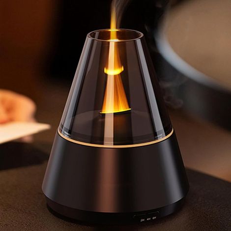 Diffuseur Huiles Essentielles Parfum Maison avec LumièRe LED 7 Couleurs, Humidificateur d'air Chambre, Aromathérapie Difusor Huile Essentielle éLectrique 3 Minuteries pour Chambre, noir