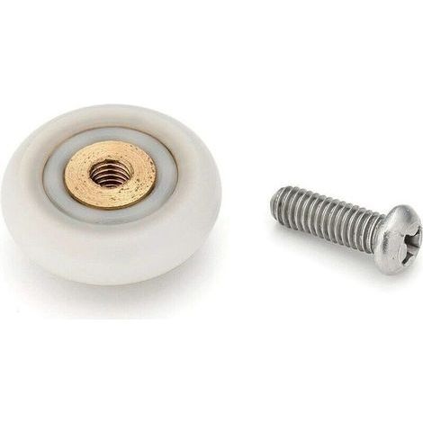 Set mit 4 Ersatzrollen für Schiebetüren in der Dusche, 19 mm Durchmesser (1/3)