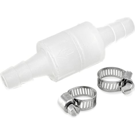 Lot De 3 Clapets Anti-retour 6mm En Plastique Résistant – Valves Unidirectionnelles Avec Colliers Pour Tuyau D’évacuation, Aquarium, Jardin, Lave-linge, Sèche-linge (1/5)