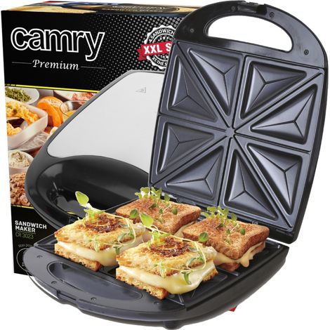 Camry CR 3023 Appareil à Sandwich Gris Noir 1500W (1/5)