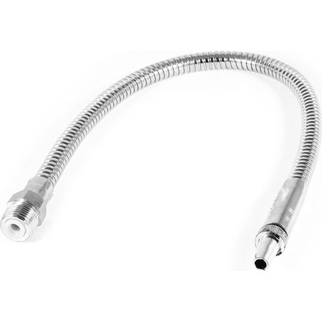 1/5,1 cm PT filetage mâle ronde Buse Flexible en métal du liquide de refroidissement tuyau 58 cm longue