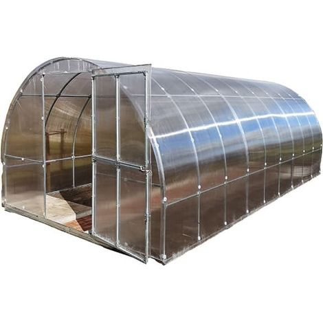 Serre tunnel polycarbonate larg 3 m Jura Tube, Long 12 m, Épaisseur 6 mm