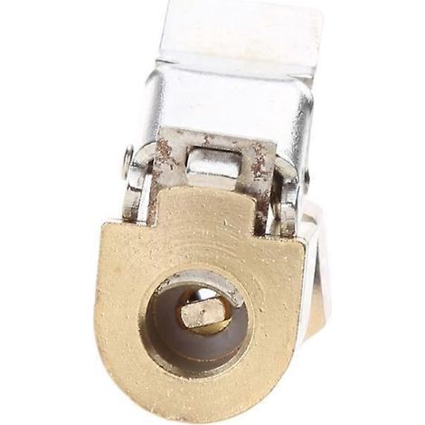 Mandrin à air comprimé robuste 1/4" pour manomètre, à verrouillage de débit ouvert/fermé, avec clip - type normalement ouvert - (1/5)