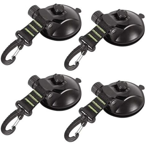 4er-Pack Saugnapfanker mit Saugnapfbefestigung, geeignet für Autos, Camping, Planen, Zelte, multifunktionelles Saugnapfzubehör (1/4)