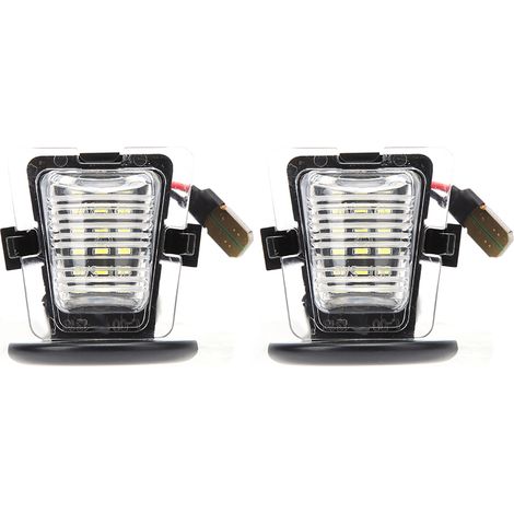 DC12V LED-Kennzeichenbeleuchtung, geeignet als Ersatz für JK 2007-2018, ein Paar (12V) + Kennzeichenbeleuchtung.