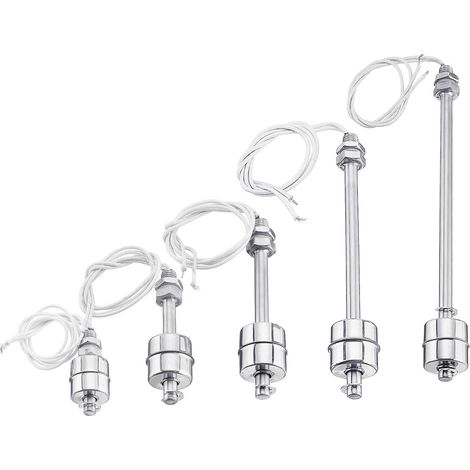 Contrôleur de niveau de capteur de liquide de commutateur de flotteur vertical de réservoir de débit d'eau d'acier inoxydable - 200Mm (1/5)