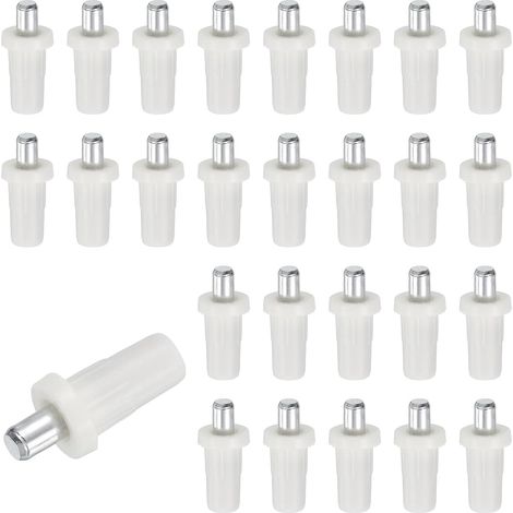60 Pièces Goupilles De Réparation Pour Volets 0.98"x0.45" Goupilles De Remplacement À Ressort Métallique Pour Volets Persiennes Fenêtres Lames Mobiles Armoire Blanc (1/5)