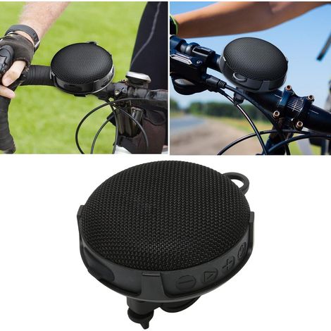 Haut-Parleur Bluetooth Portable pour Vélo, Haut-Parleur Bluetooth étanche Extérieur, Alimentation 8 W, Carte TF et Bluetooth 5.0, Véritable Stéréo sans Fil, Support Vélo (Noir) (1/5)