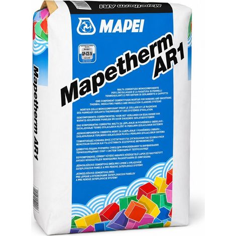 Collante rasante mapetherm ar1 gg pannelli termoisolanti colore bianco 25 kg (1/5)