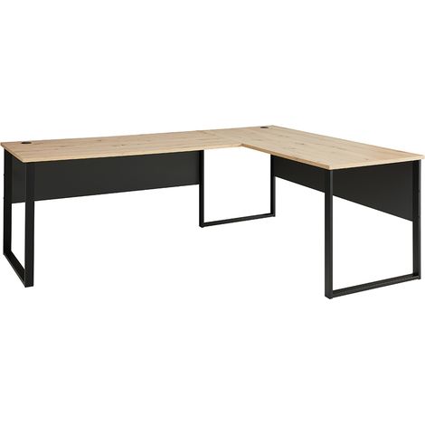 Winkelschreibtisch, graphit mit Eiche, MANRESA-36 (1/5)
