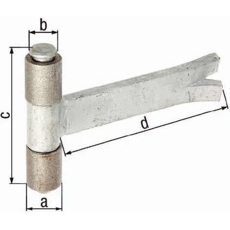 Anschweißband D.32xD.20x95x180mm Stahl roh m. Maueranker z. Einbetonieren GAH (1/2)