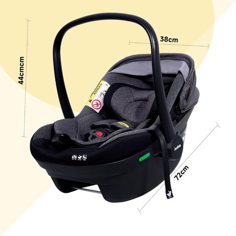 Siège auto bébé Jovikids, inclinable multi-positions, groupe 0/0+ (40-87 cm), pare-soleil intégré, harnais 3 points, protections latérales renforcées, coque auto enfant seul. (1/5)