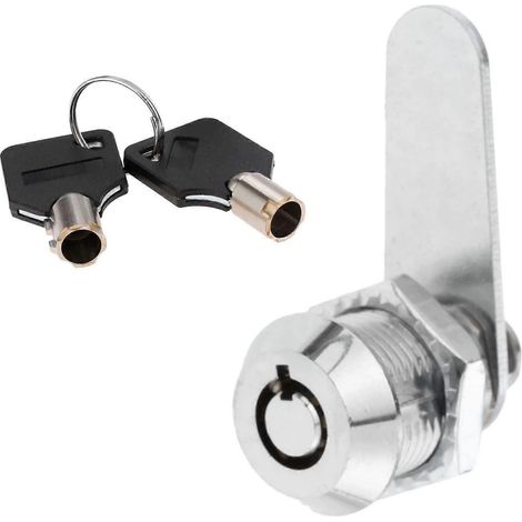 Serrure tubulaire en alliage de zinc pour tiroir de sécurité, cylindre de porte, boîte aux lettres, boîte à outils, serrure à 2 clés, 20 mm (1/5)