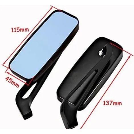 Rétroviseur rectangulaire en aluminium pour moto 2 (pas d'échantillon disponible, processus en cours) (Exclusivité Mexique) (1/5)