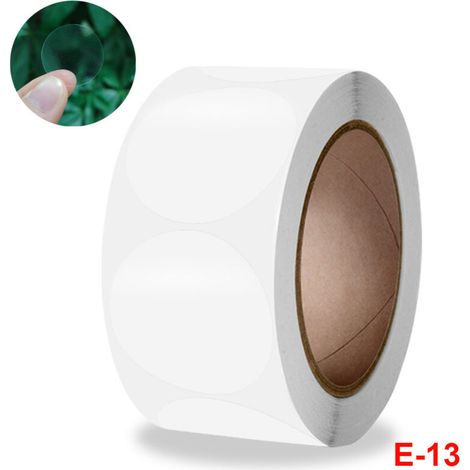 1500er-Packung transparente runde Aufkleber (3,8 cm Durchmesser), transparente Briefumschlagaufkleber, selbstklebende Verpackungsaufkleber, runde Punkte mit Perforationslinie für Briefumschläge – Crez