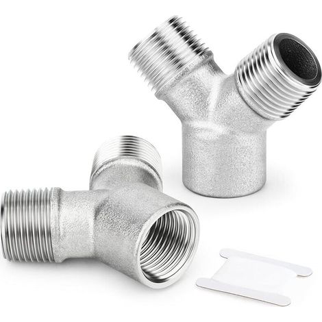 PCS Y-connector converter, 3/8" male x 3/8" female split thread, 304 stainless steel, 3-way cast thread, nut connection for Y-connector (1/5)